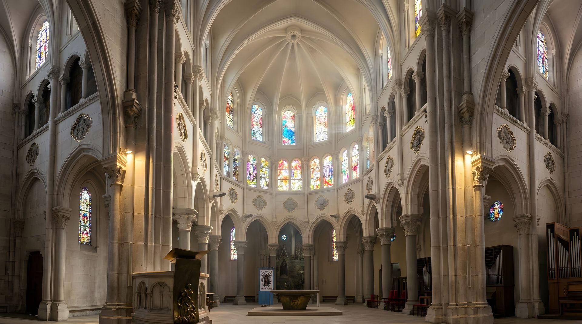 Intérieur du sanctuaire Notre-Dame-du-Bout-du-Pont